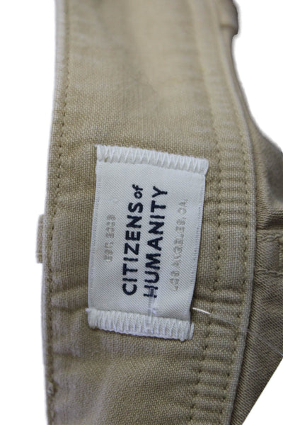 Citizens of Humanity Unisex Cargo Jogger Khakis Pants Beige 100% Cotton Size 24
