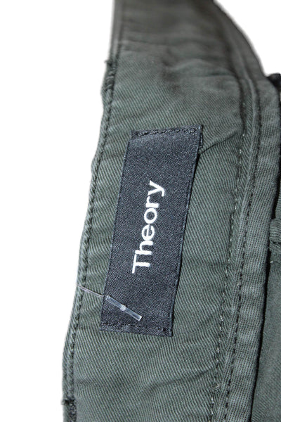Theory Mens Dark Gray Chino Shorts Size 33
