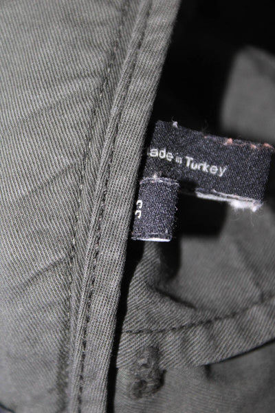 Theory Mens Dark Gray Chino Shorts Size 33