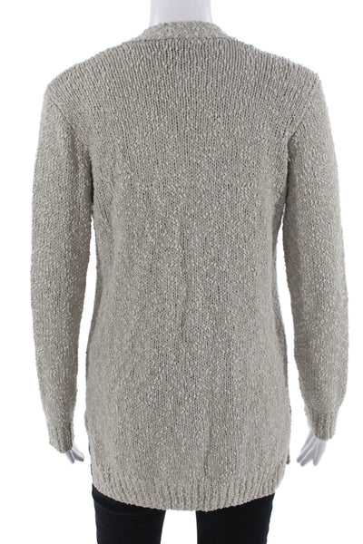 Barefoot Dreams® Women Cardigan Gray V-Neck Long Sleeve Size XS