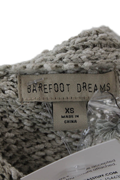 Barefoot Dreams® Women Cardigan Gray V-Neck Long Sleeve Size XS