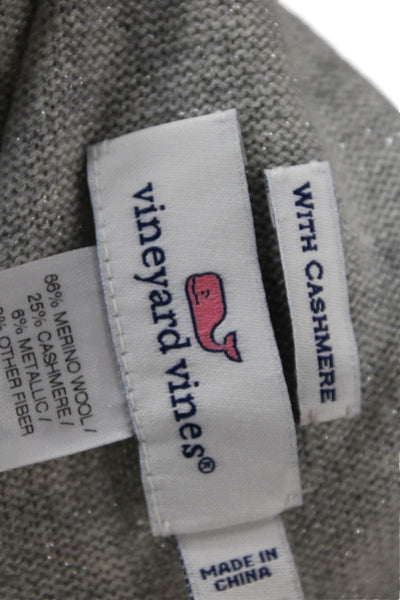 Vineyard Vines Women Gray Merino Cashmere Cardigan Long Sleeve Size XS