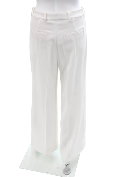 Zara Women Dress Pants White Polyester Button Size S