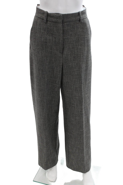 Zara Womens Dress Pants Dark Gray Hook & Eye Polyester Viscose Size S