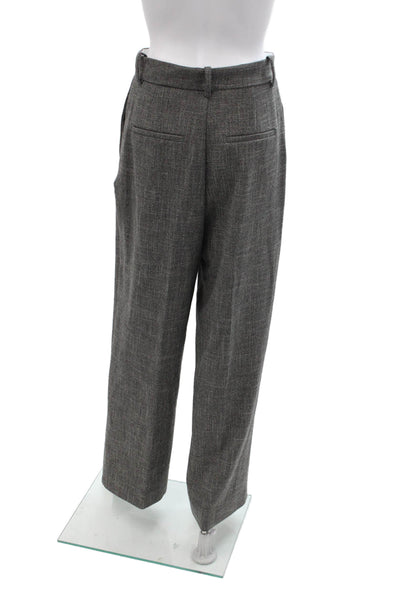Zara Womens Dress Pants Dark Gray Hook & Eye Polyester Viscose Size S