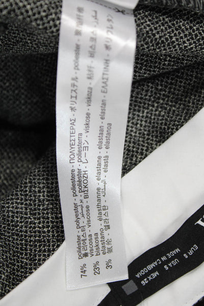 Zara Womens Dress Pants Dark Gray Hook & Eye Polyester Viscose Size S