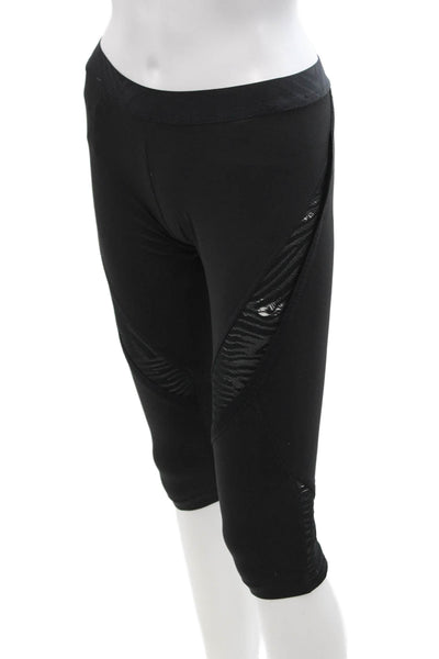 Stella McCartney Womens Capri Leggings Black 80% Polyester 20% Spandex Size S