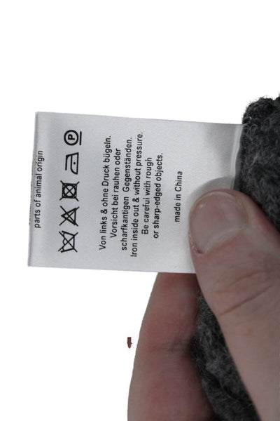 Odeeh Unisex Cardigan Dark Gray V-Neck Button Alpaca Wool Size 2XS