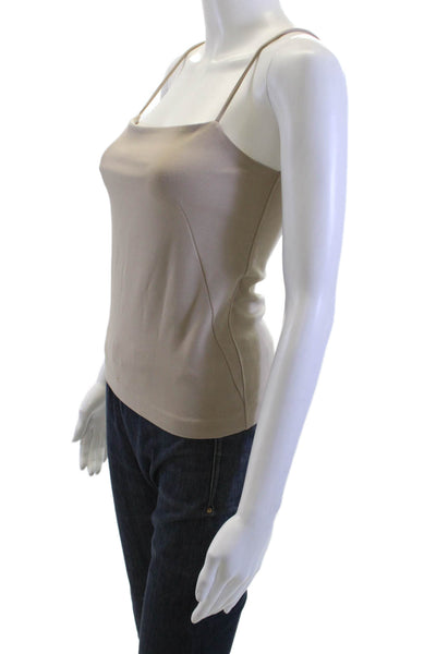 Rag & Bone Women Basic Camisole Beige Square Neck Sleeveless Size S Petite