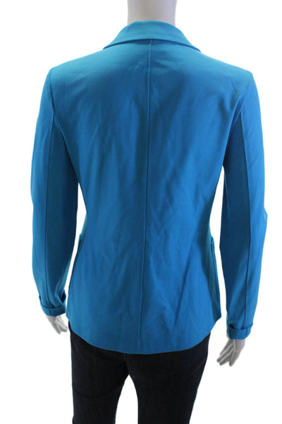 Sharis Womens Two Button Long Sleeve Unlined Blazer Sky Blue Size 28