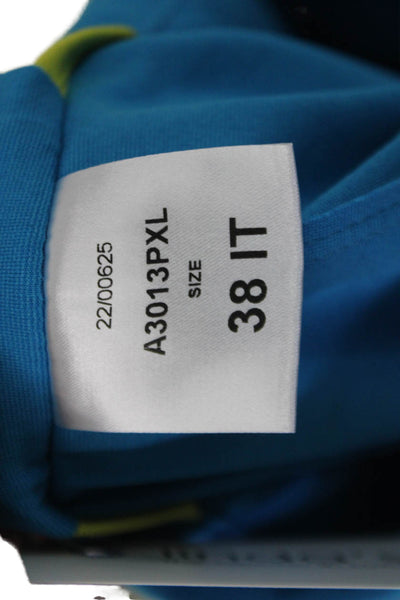 Sharis Womens Two Button Long Sleeve Unlined Blazer Sky Blue Size 28