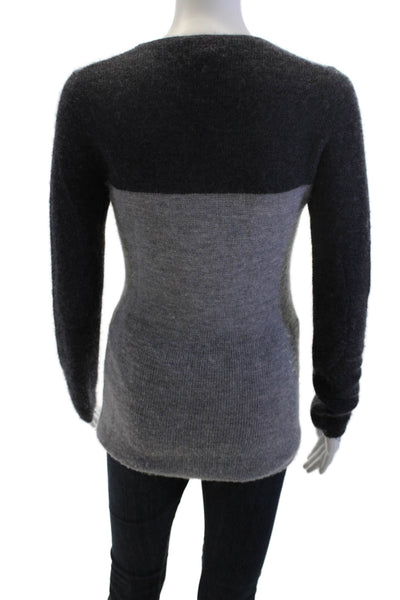 M. Patmos Women 100% Cashmere Pullover Crew Neck Dark Gray Sweater Size S