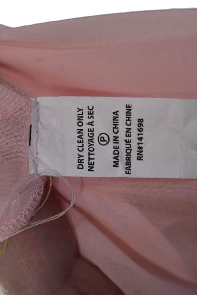 Ramy Brook Girls V-Neck Short Sleeves Ruffle Tiered Sundress Pink Size 7-8