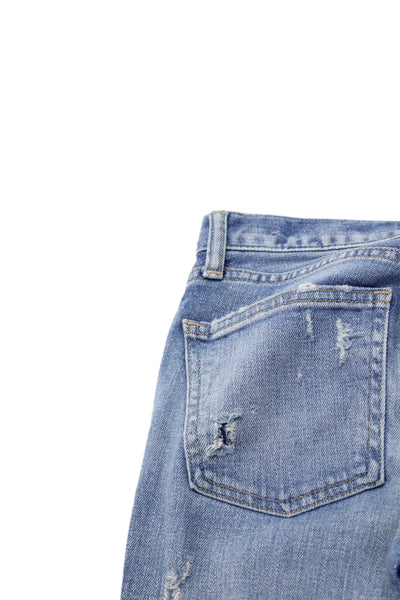 Moussy Women 90s Boyfriend Jeans Blue High Rise 25 Inseam Size 23