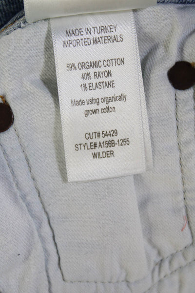 Agolde Women High Rise Cropped Ankle Jeans Blue Size 23