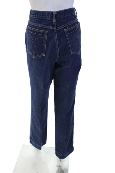 Calvin Klein Women Mom Tapered Dark Blue Jeans Size 32