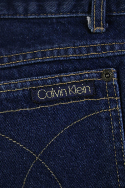 Calvin Klein Women Mom Tapered Dark Blue Jeans Size 32