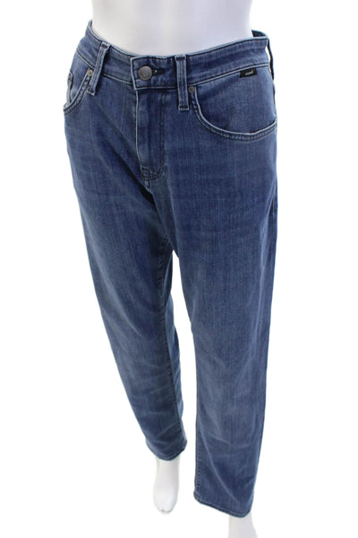 Mavi Mens Straight Jeans Blue Button Fly Mid Rise Size 30