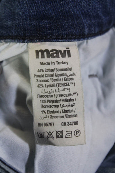Mavi Mens Straight Jeans Blue Button Fly Mid Rise Size 30