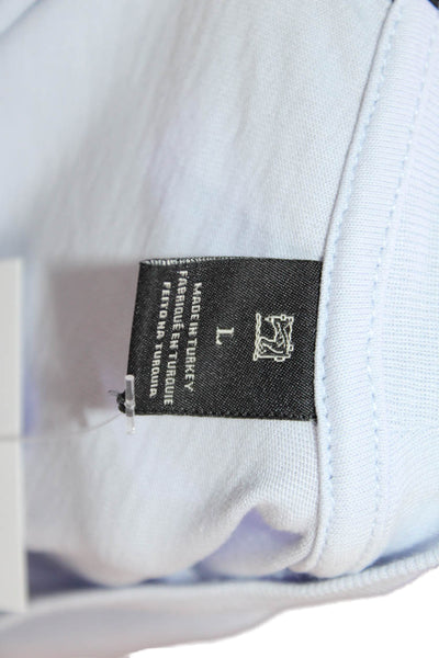 Scotch & Soda Mens Light Blue Crew Neck Short-Sleeve T-Shirt Cotton Size L