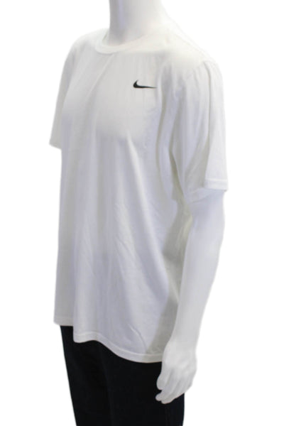 Nike Mens White Sports Graphic Crew Neck Short Sleeve T-Shirt Size XL