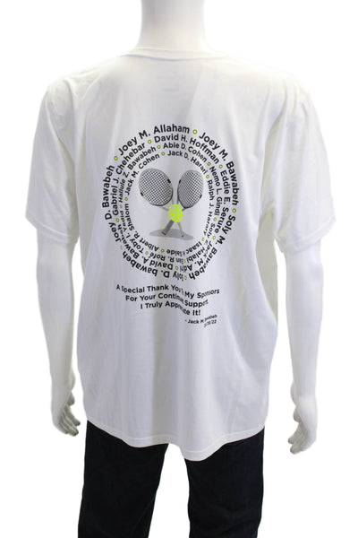 Nike Mens White Sports Graphic Crew Neck Short Sleeve T-Shirt Size XL