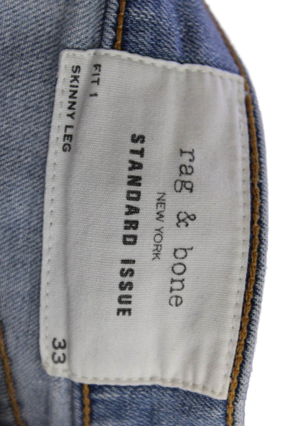 Rag & Bone Mens Skinny Jeans Light Blue Size 33