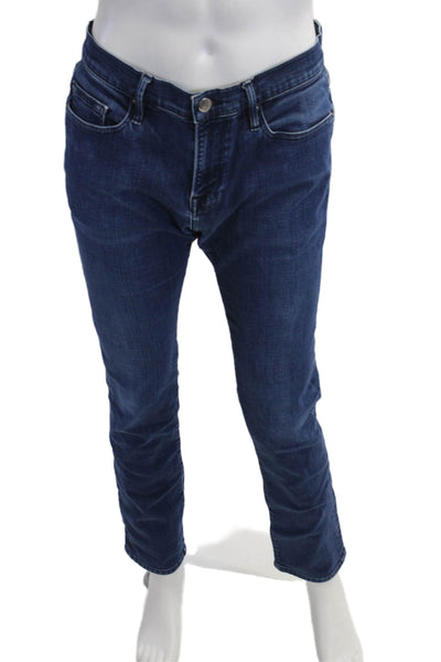 Frame Denim Mens Skinny Straight Dark Blue Jeans Size 33