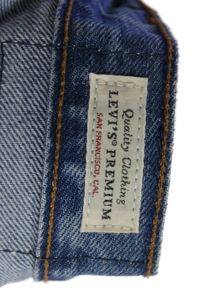 Levis Womens A-Line Mini Skirt Blue 100% Cotton Solid Size 25