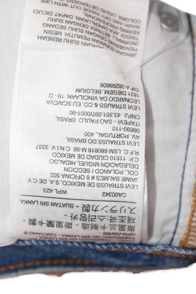 Levis Womens A-Line Mini Skirt Blue 100% Cotton Solid Size 25