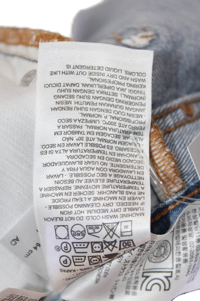 Levis Womens A-Line Mini Skirt Blue 100% Cotton Solid Size 25
