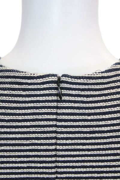 Derek Lam Women Black Geometric Cotton Crew Neck Tank Size 6