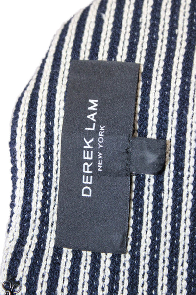 Derek Lam Women Black Geometric Cotton Crew Neck Tank Size 6