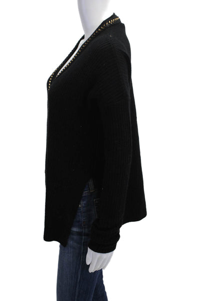 Derek Lam 10 Crosby Womens Black V Neck Long Sleeve Cardigan Size XS