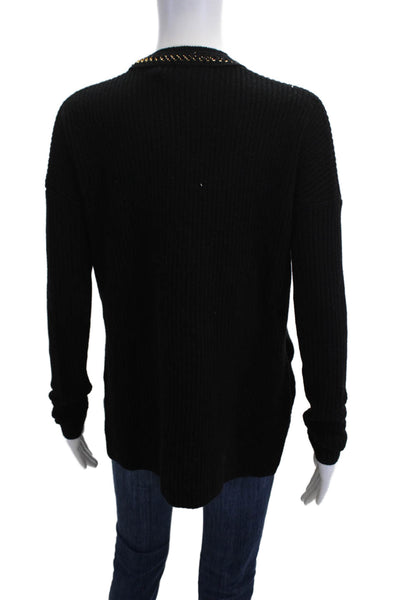 Derek Lam 10 Crosby Womens Black V Neck Long Sleeve Cardigan Size XS