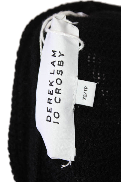 Derek Lam 10 Crosby Womens Black V Neck Long Sleeve Cardigan Size XS