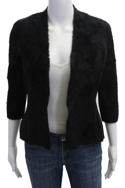 J. Mclaughlin Women Cardigan Black 100% Nylon 3/4 Sleeve Fall Size XS