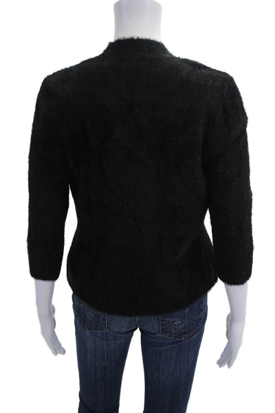 J. Mclaughlin Women Cardigan Black 100% Nylon 3/4 Sleeve Fall Size XS