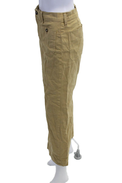 J Crew Womens Chino Pants Beige Cotton Stretch Button Size 25