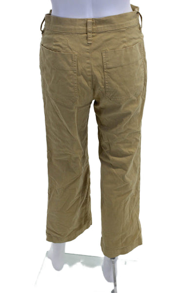 J Crew Womens Chino Pants Beige Cotton Stretch Button Size 25