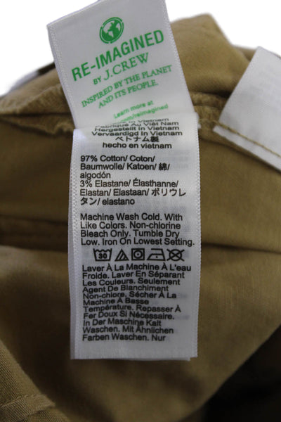 J Crew Womens Chino Pants Beige Cotton Stretch Button Size 25