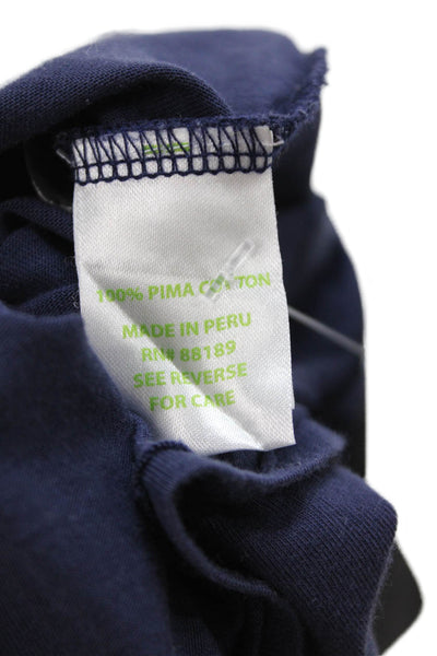 Lilly Pulitzer Women Dark Blue Shift Dress 3/4 Sleeve Pima Cotton Size XS