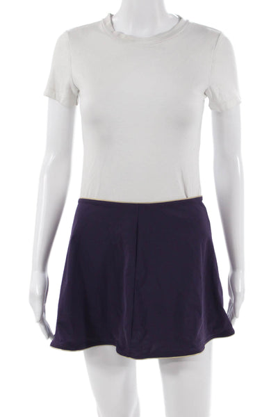 Karla Colletto Women A-Line Mini Skort Purple Size S