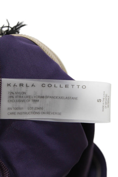 Karla Colletto Women A-Line Mini Skort Purple Size S