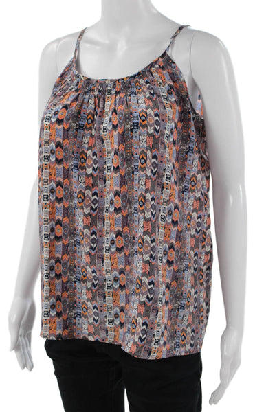 Tucker Women Silk Geometric Aztec Camisole Black Size S