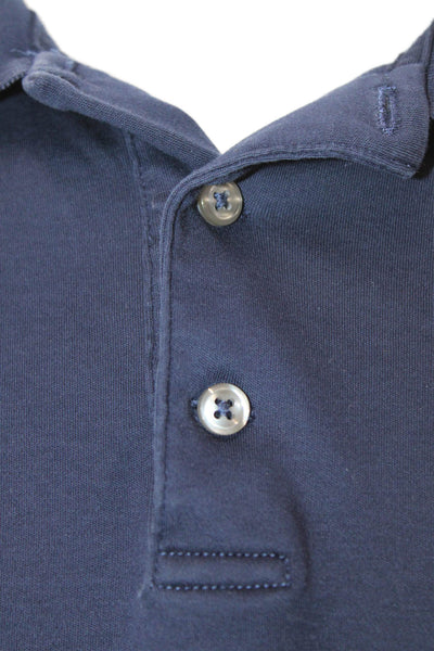 Polo Ralph Lauren Womens Cotton Collared Long Sleeve Polo Shirt Blue Size L