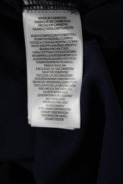 Polo Ralph Lauren Womens Cotton Collared Long Sleeve Polo Shirt Blue Size L
