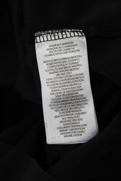 Polo Ralph Lauren Womens Cotton Collared Long Sleeve Logo Polo Shirt Black Size
