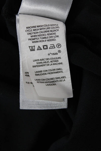 Polo Ralph Lauren Womens Cotton Collared Long Sleeve Polo Shirt Black Size L