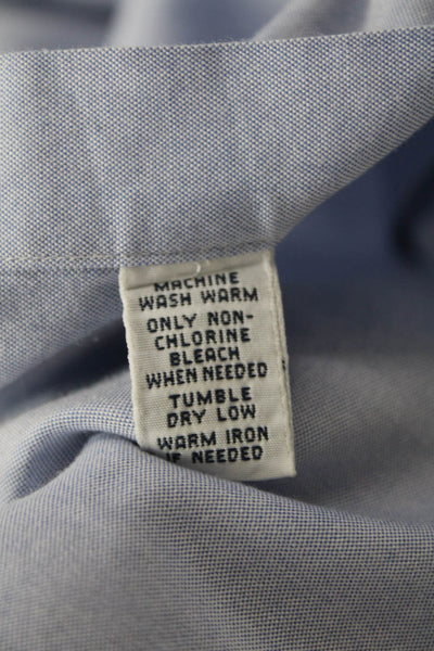 Ralph Lauren Mens Cotton Collared Long Sleeve Button Down Shirt Blue Size 16